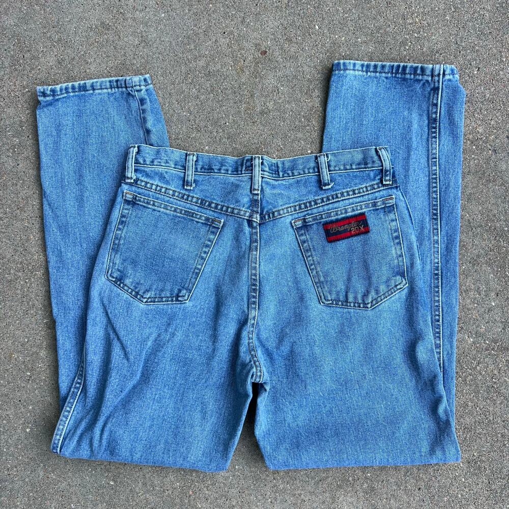 Wrangler 20X 22 Original High Rise Regular Fit Tapered Leg Jeans Vintage 35x34